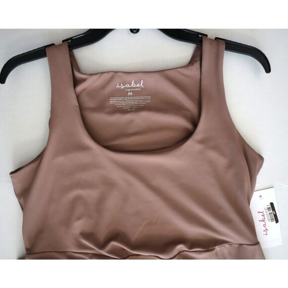 Isabel Maternity by Ingrid & Isabel Women's Sz M Taupe Slit Active Midi Dress - Picture 13 of 16